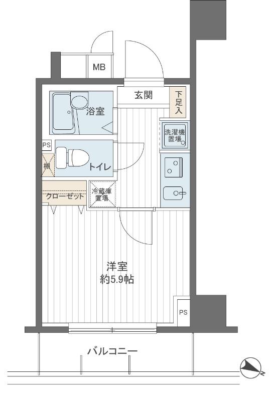 メインステージ西新宿 7階階 間取り