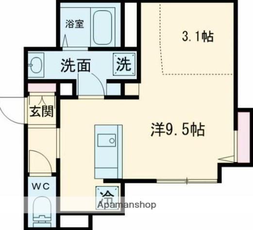 グローリア明大前(1LDK/3階)の間取り写真