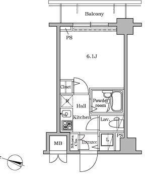 レジディア広尾2 6階階 間取り