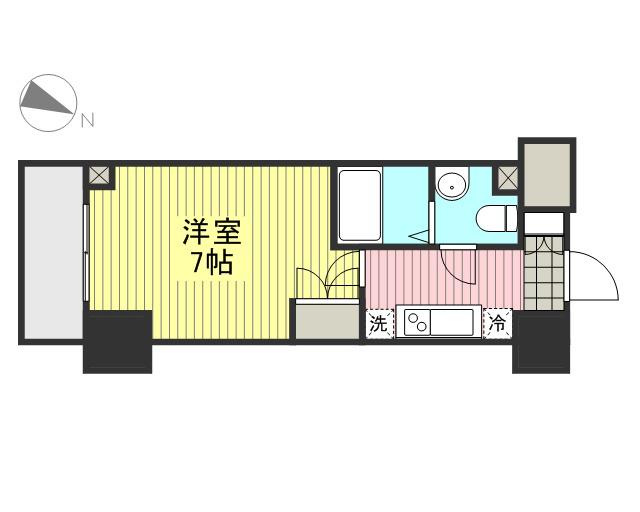 レジディア笹塚2(1K/15階)の間取り写真