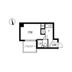 スカイコート中野南台第2(ワンルーム/4階)の間取り写真