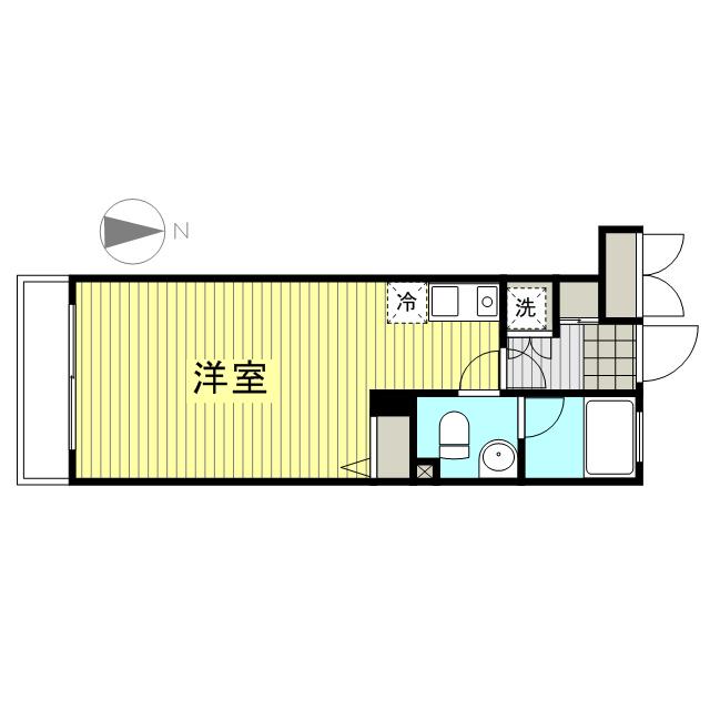 レジディア笹塚(ワンルーム/5階)の間取り写真