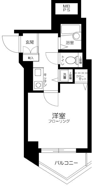 クレアシオン新中野(1K/5階)の間取り写真