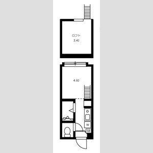 フェリスエフケー(ワンルーム/1階)の間取り写真