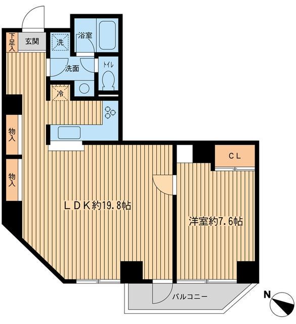 ウィルテラス新代田(1LDK/3階)の間取り写真