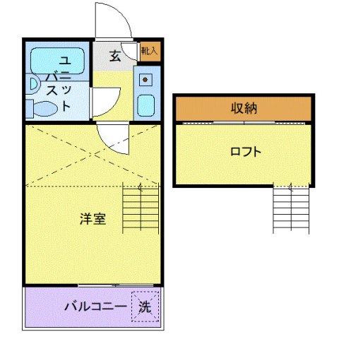 セリバシ笹塚(1K/2階)の間取り写真