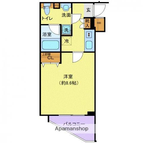 プレール・ドゥーク高井戸(1K/3階)の間取り写真