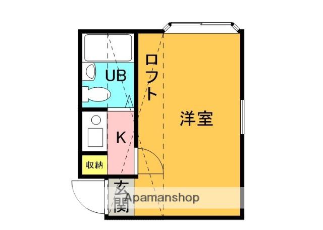 エスポワール二子玉川(1K/1階)の間取り写真