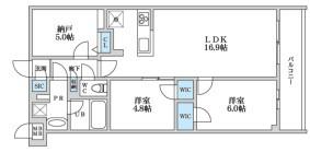 SーRESIDENCE富士見ヶ丘AFFORD(2SLDK/1階)の間取り写真
