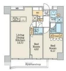 クレストコート中野富士見町(2LDK/3階)の間取り写真