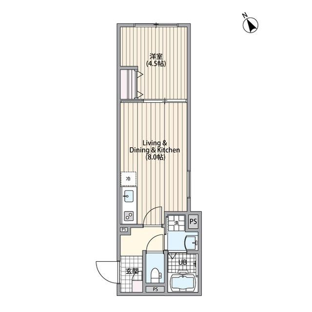 エルファーロ三軒茶屋Ⅵ(1LDK/2階)の間取り写真