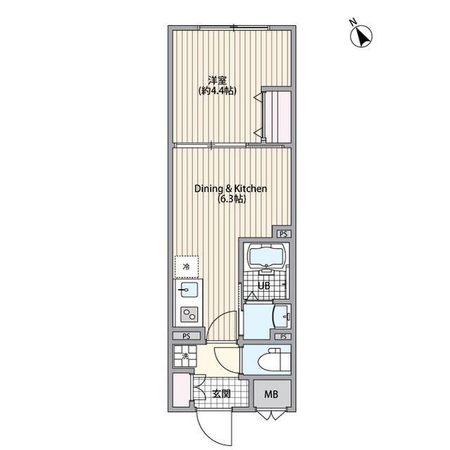 エルファーロ三軒茶屋Ⅵ(1DK/3階)の間取り写真