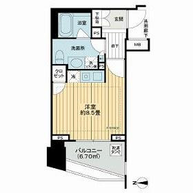 シティハウス代々木(ワンルーム/3階)の間取り写真