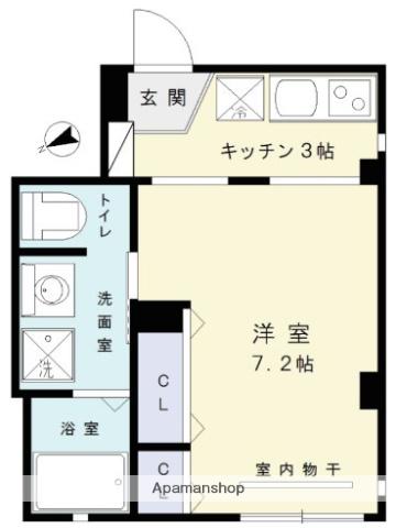 テラス メイ(ワンルーム/1階)の間取り写真