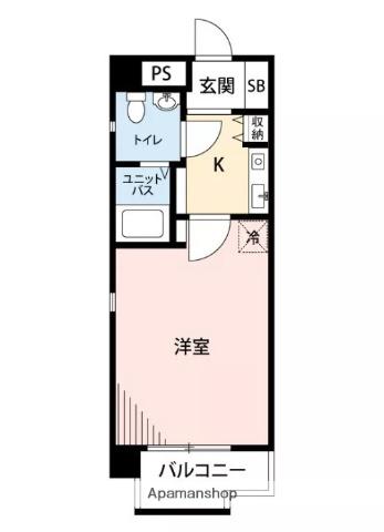 マイナビSTAYキャッスル下北沢(1K/2階)の間取り写真