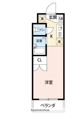 マイナビSTAY代々木上原(ワンルーム/2階)の間取り写真