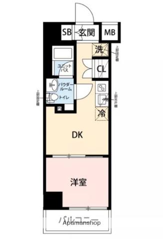 マイナビSTAYアーバンスイート幡ヶ谷(1DK/2階)の間取り写真