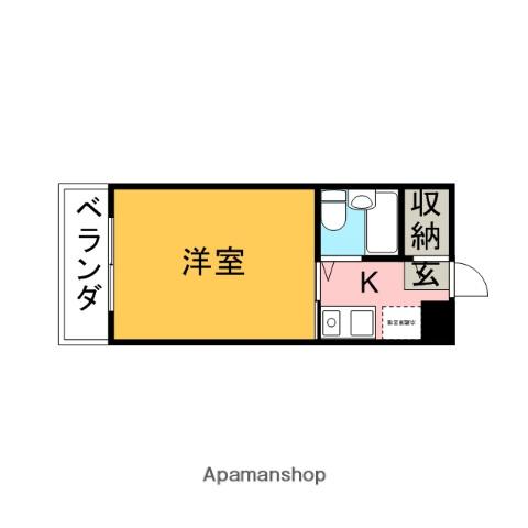スカイコートエクセレント荻窪平井ビル(ワンルーム/4階)の間取り写真