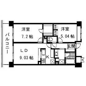 オーキッドスクエア(2LDK/6階)の間取り写真