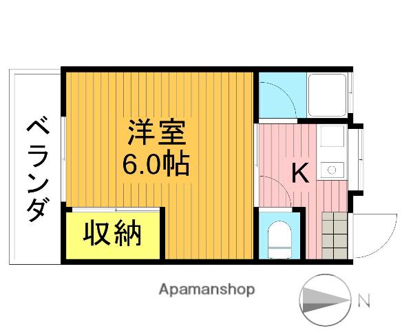 ハウス千里(1K/1階)の間取り写真