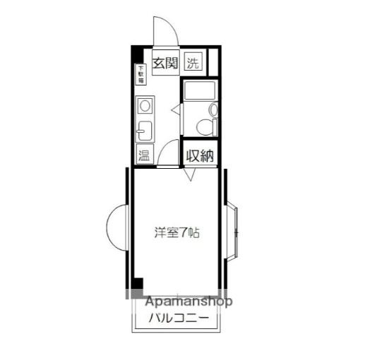 コア・フォレスト弐番館(1K/3階)の間取り写真