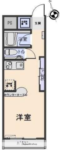 井の頭グリーンハイム(ワンルーム/1階)の間取り写真