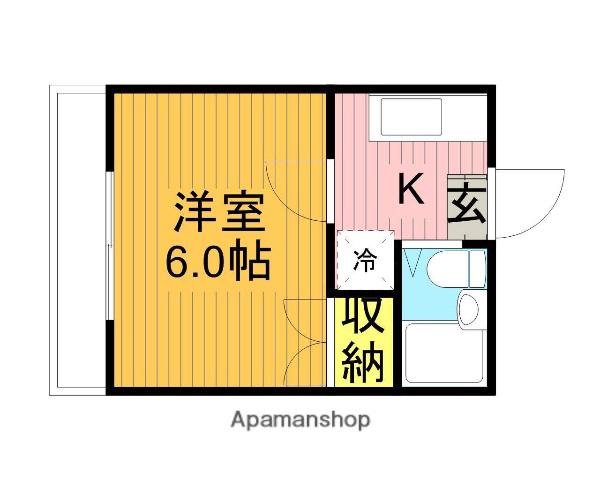 酒井コーポⅡ(1K/2階)の間取り写真