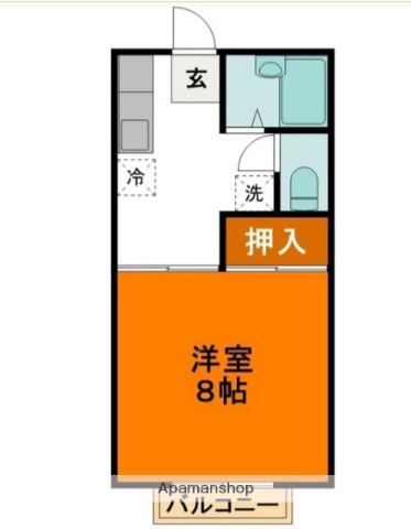 ハイツグリーンゲーブルスⅡ(1DK/1階)の間取り写真