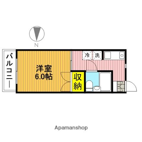 チバレー仲里(1K/2階)の間取り写真