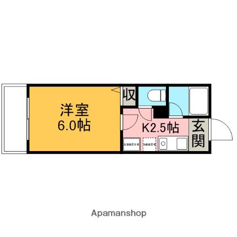 エリアN(1K/2階)の間取り写真