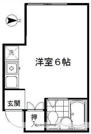 花井コーポ(1K/2階)の間取り写真