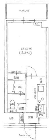 テラスジョージタウン(1K/5階)の間取り写真