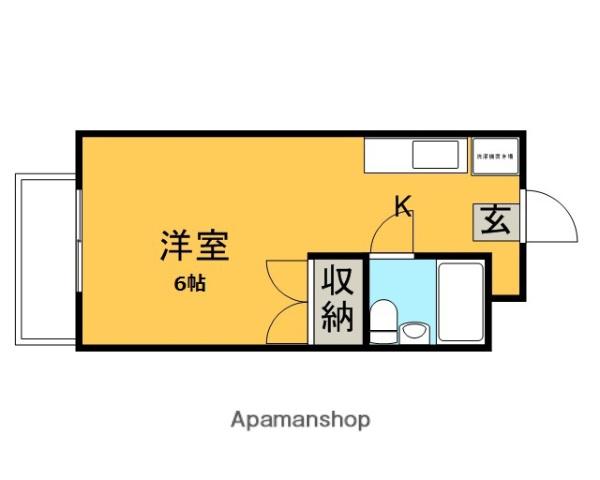 アメニティコウヤマ第8ガーデン(ワンルーム/2階)の間取り写真