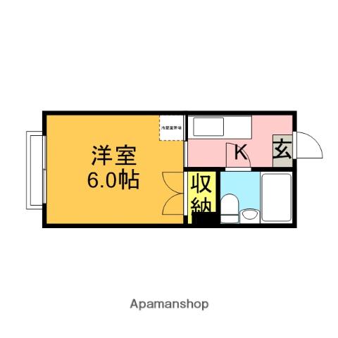 ドエルみずき(1K/1階)の間取り写真