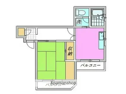 第2いづみマンション(1K/1階)の間取り写真