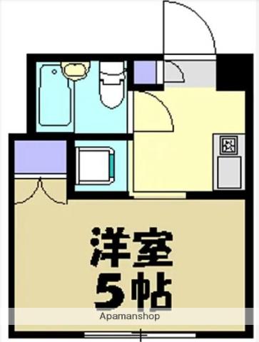 ベルメゾン小金井(ワンルーム/2階)の間取り写真