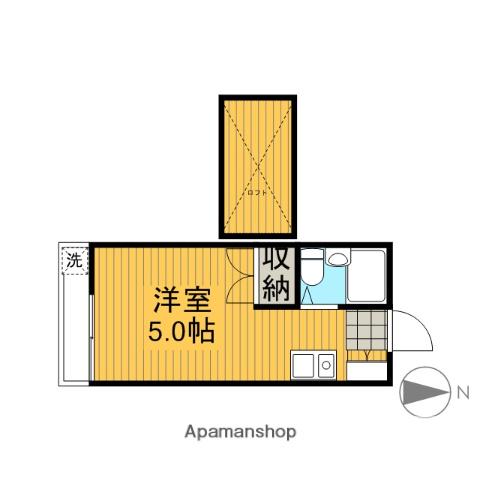 エスタ国分寺 弐番館(ワンルーム/2階)の間取り写真