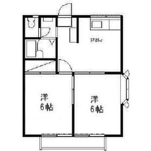 エステートピア聖ヶ丘(2DK/2階)の間取り写真