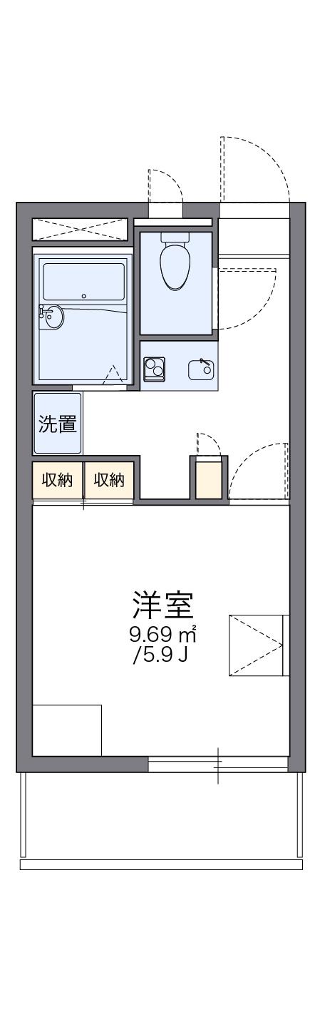 レオパレスNISHIGAIⅡ(1K/3階)の間取り写真