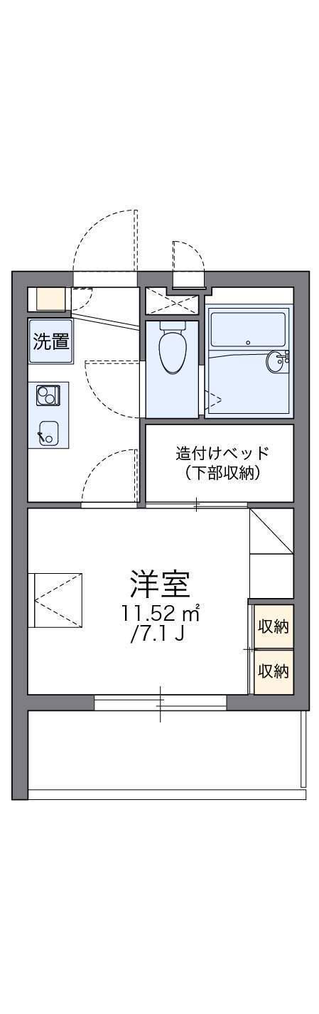 レオパレス綿新 3階階 間取り