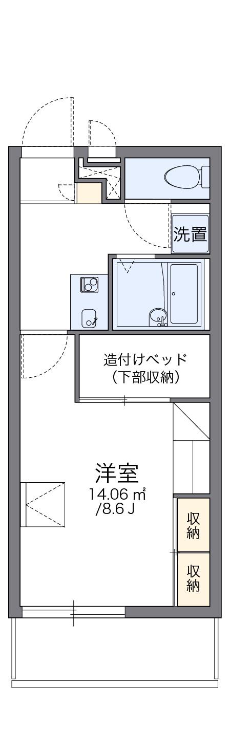 レオパレスストラーダ 1階階 間取り