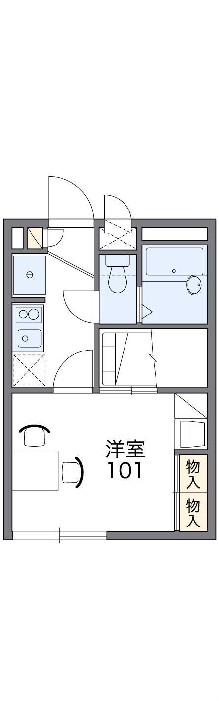 レオパレスボナール(1K/2階)の間取り写真