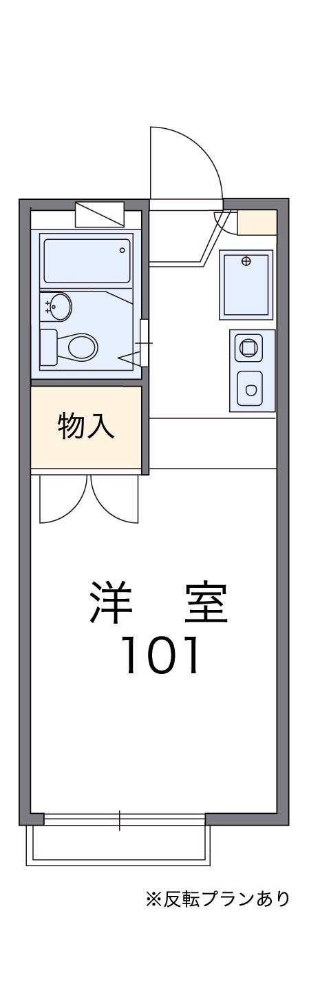 レオパレスソレイユ(1K/1階)の間取り写真