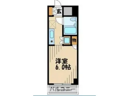 ピュアランドハイツ小金井(ワンルーム/3階)の間取り写真