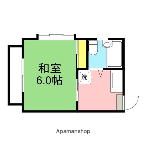 東町コーポ(ワンルーム/2階)の間取り写真