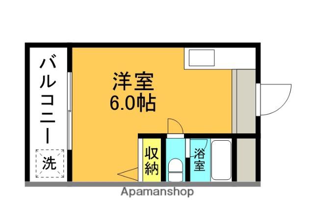 ルナコート(ワンルーム/4階)の間取り写真