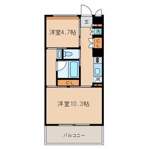 Kエリタージュ(1K/3階)の間取り写真