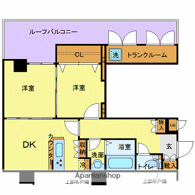フェニックス吉祥寺アヴァンティーク(2DK/3階)の間取り写真