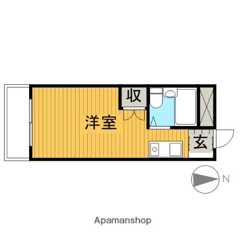 ハイムノース1(ワンルーム/3階)の間取り写真