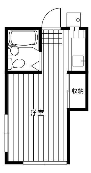 NKハイツ(1K/2階)の間取り写真